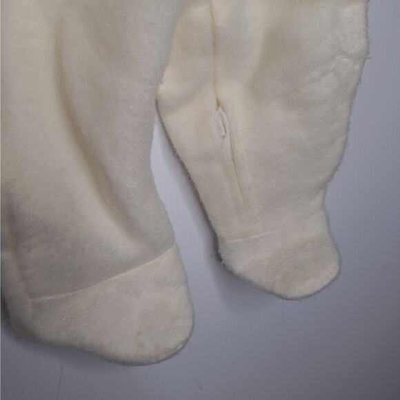 Vintage Quiltex Gnome Hooded Sleeper Fleece Zippie Teddy Bear Bunting Retro - Picture 10 of 13